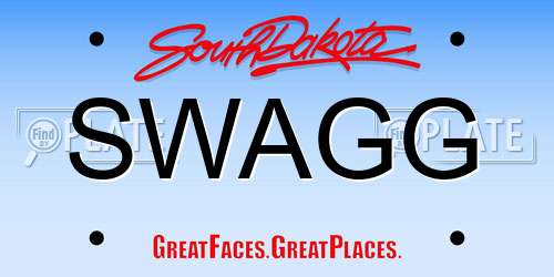 SWAGG South Dakota License Plate