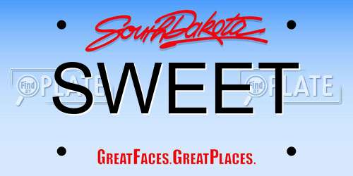 SWEET South Dakota License Plate