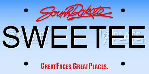 SWEETEE South Dakota License Plate