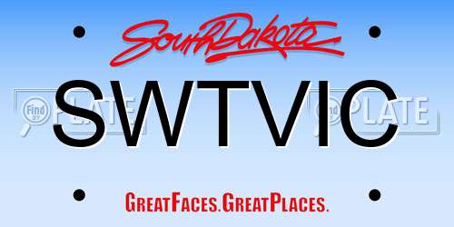 SWTVIC South Dakota License Plate