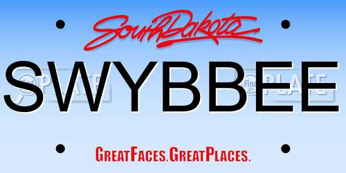 SWYBBEE South Dakota License Plate