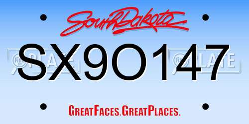 SX9O147 South Dakota License Plate