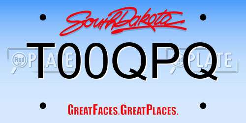 T00QPQ South Dakota License Plate