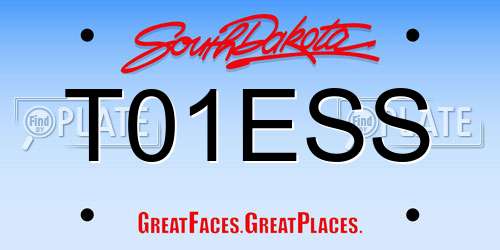 T01ESS South Dakota License Plate