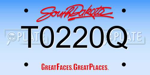 T0220Q South Dakota License Plate