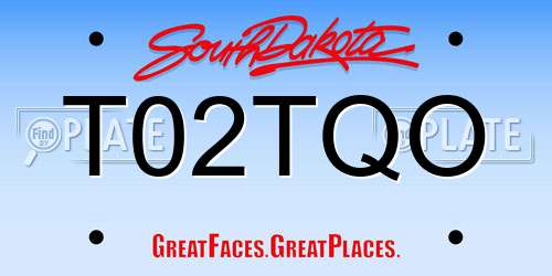 T02TQO South Dakota License Plate