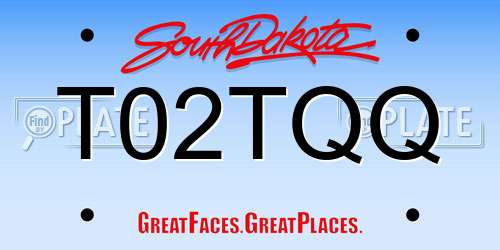 T02TQQ South Dakota License Plate