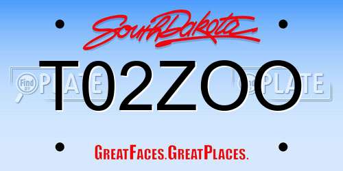 T02ZOO South Dakota License Plate
