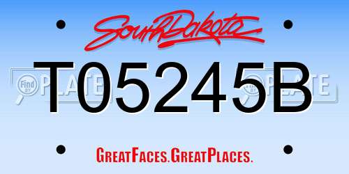 T05245B South Dakota License Plate