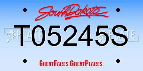 T05245S South Dakota License Plate