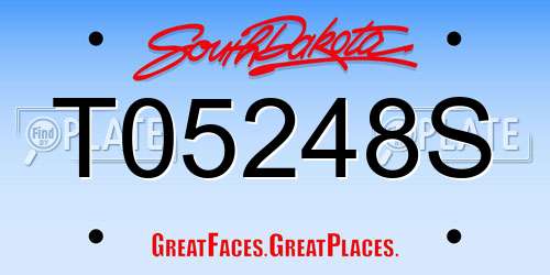 T05248S South Dakota License Plate
