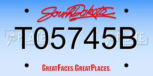 T05745B South Dakota License Plate