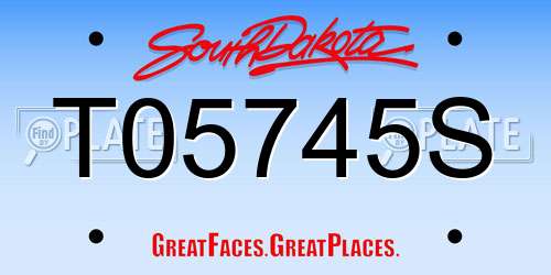 T05745S South Dakota License Plate
