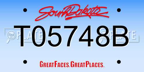 T05748B South Dakota License Plate