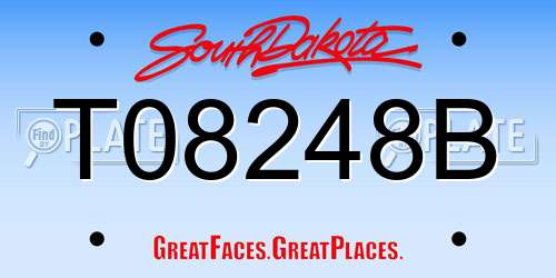 T08248B South Dakota License Plate