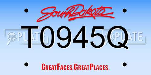 T0945Q South Dakota License Plate