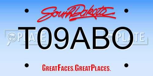 T09ABO South Dakota License Plate