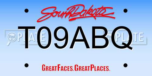 T09ABQ South Dakota License Plate
