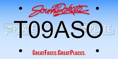 T09ASO South Dakota License Plate