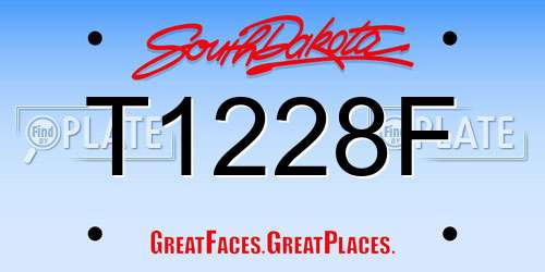 T1228F South Dakota License Plate