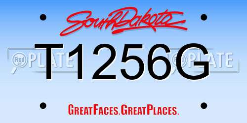 T1256G South Dakota License Plate