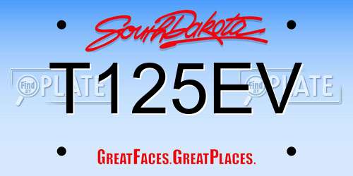 T125EV South Dakota License Plate