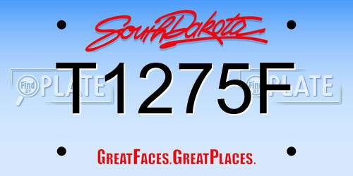 T1275F South Dakota License Plate