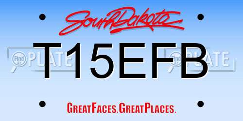 T15EFB South Dakota License Plate