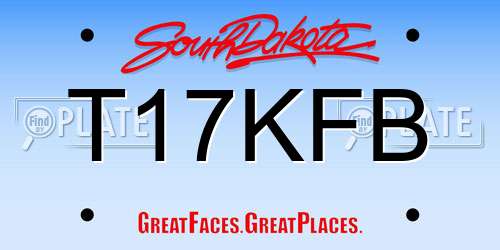T17KFB South Dakota License Plate