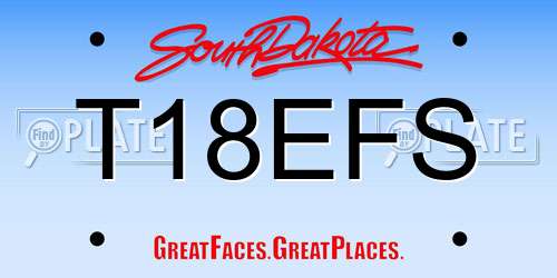 T18EFS South Dakota License Plate