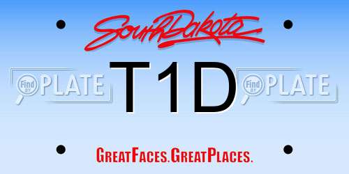 T1D South Dakota License Plate