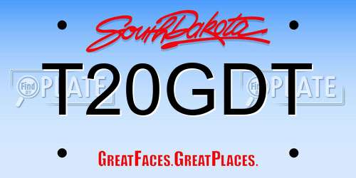 T20GDT South Dakota License Plate