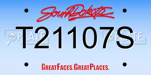 T21107S South Dakota License Plate