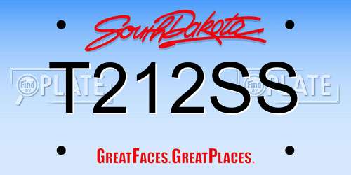 T212SS South Dakota License Plate