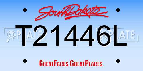 T21446L South Dakota License Plate