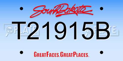 T21915B South Dakota License Plate