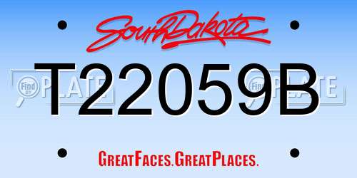 T22059B South Dakota License Plate