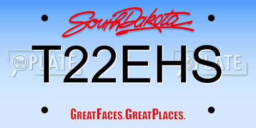 T22EHS South Dakota License Plate