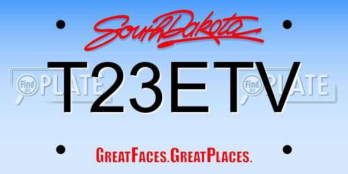 T23ETV South Dakota License Plate