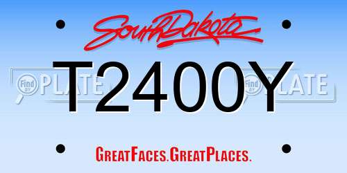 T2400Y South Dakota License Plate