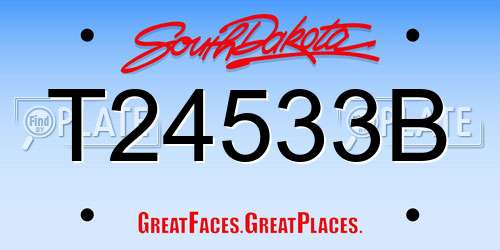 T24533B South Dakota License Plate