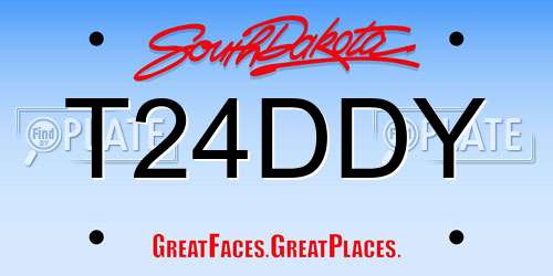 T24DDY South Dakota License Plate