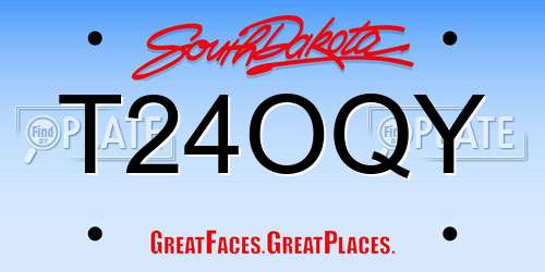 T24OQY South Dakota License Plate