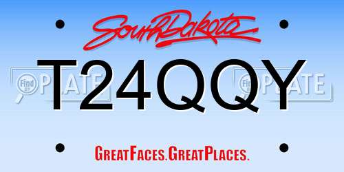 T24QQY South Dakota License Plate