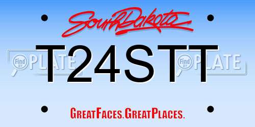 T24STT South Dakota License Plate