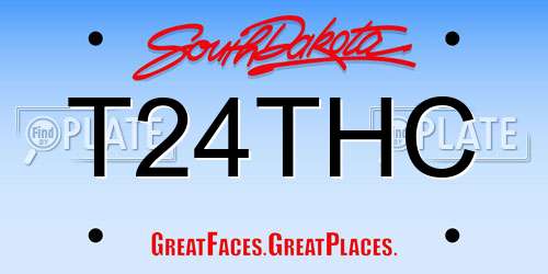 T24THC South Dakota License Plate