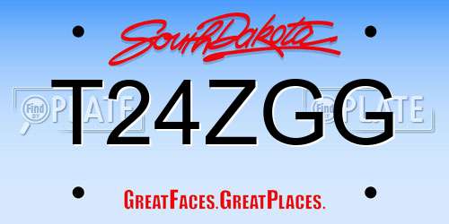 T24ZGG South Dakota License Plate
