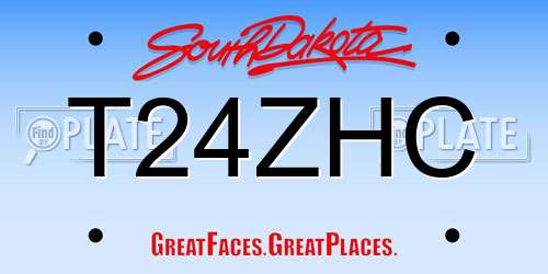 T24ZHC South Dakota License Plate