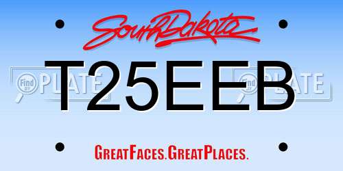T25EEB South Dakota License Plate