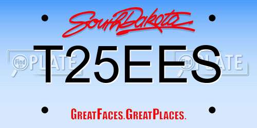T25EES South Dakota License Plate